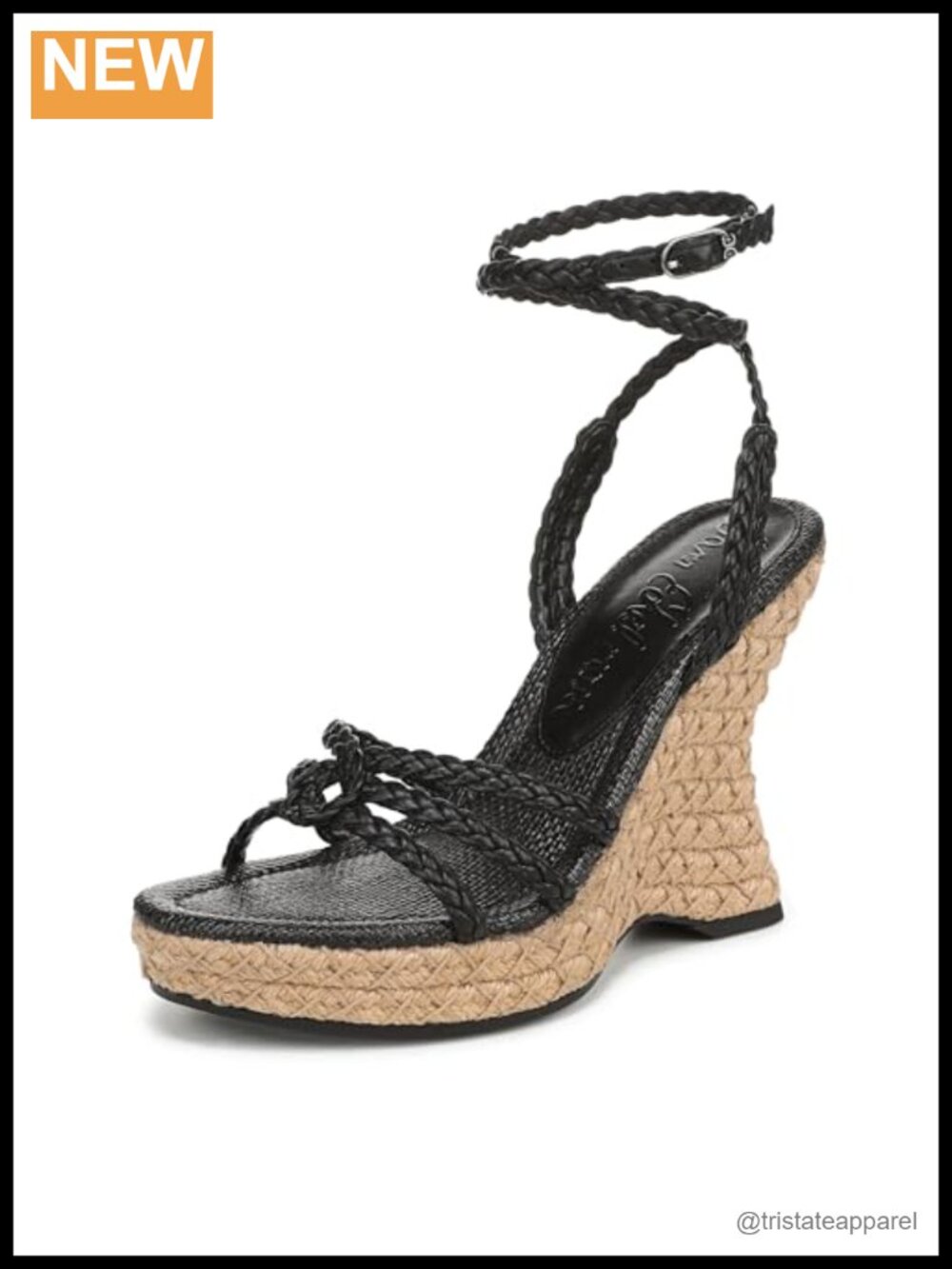Sam Edelman Mindie Leather Wedge Heeled Sandal Slip-On Casual Dressy